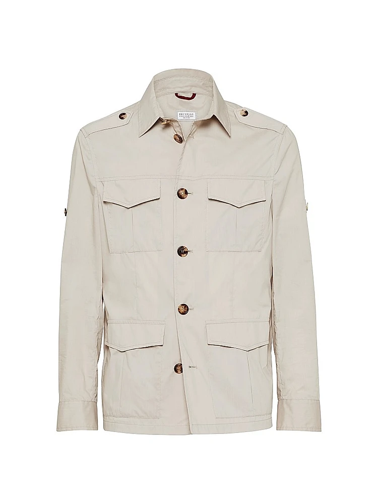 Lightweight Water Resistant Techno Cotton Safari Jacket