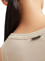 Stretch Cotton Ribbed Jersey Top