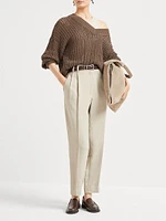 Stretch Cotton Ribbed Jersey Top