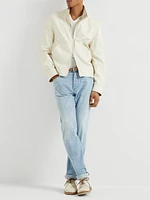 Bonded Nappa Leather Reversible Bomber Jacket