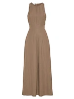 Viscose and Linen Fluid Twill Dress