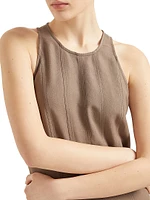 Viscose and Linen Fluid Twill Dress