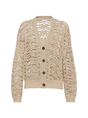Foliage Lace Cardigan Linen and Silk Diamond Yarn