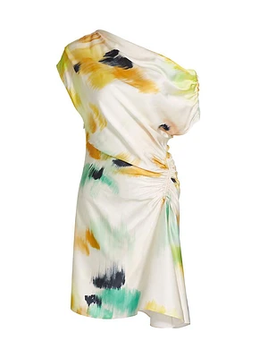 Poppy Draped Floral Minidress
