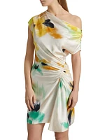 Poppy Draped Floral Minidress
