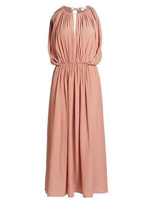Meredith Draped Mesh Dress