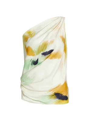 Aster Floral Asymmetric Top