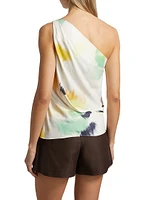 Aster Floral Asymmetric Top