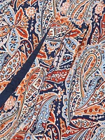 Jolie Pleated Paisley Stretch Cotton Midi-Dress