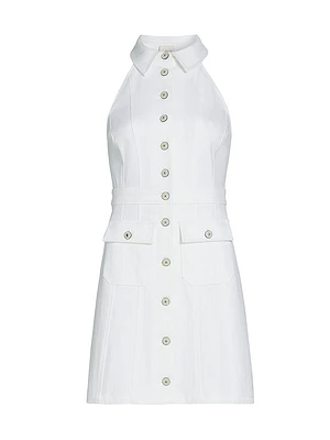 Lillian Cotton-Blend Sleeveless Minidress