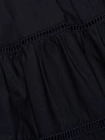Zuri Stretch-Cotton Tie-Waist Midi-Dress