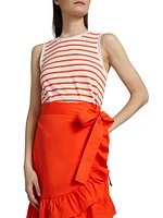 Mahlia Striped Tie-Waist Minidress