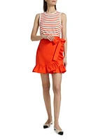 Mahlia Striped Tie-Waist Minidress