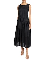 Dropped-Waist Midi-Dress