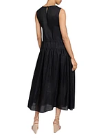 Dropped-Waist Midi-Dress