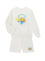 Little Boy's & Oasis Print Sweatshirt
