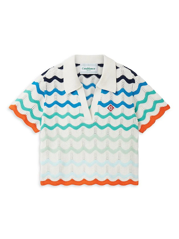Little Girl's & Wavy Crochet Top