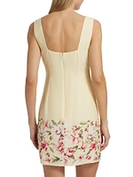 Floral Linen Shift Minidress