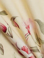 Floral Linen Shift Minidress