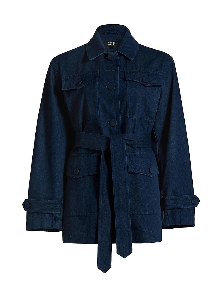 Denim Belted Jacket