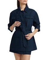 Denim Belted Jacket