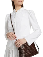 Lace-Trimmed Button-Front Blouse