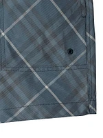 Check Drawstring Swim Shorts