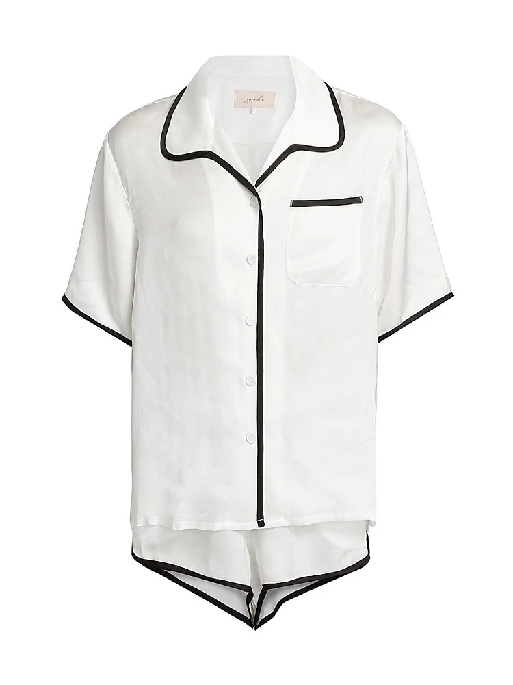 Annabelle Satin Boxer Pajama Set