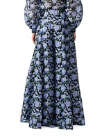 Floral Silk Palazzo Pants