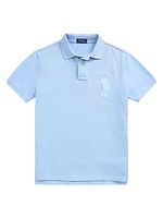 Custom-Slim-Fit Big Pony Mesh Polo Shirt