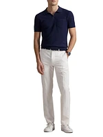 Mesh-Knit Performance Polo Sweater