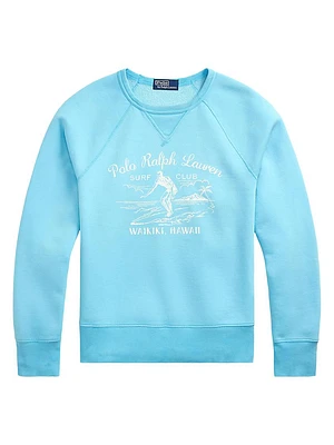 Vintage-Fit Fleece Graphic Sweatshirt