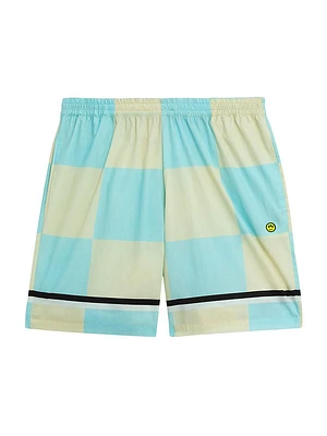 Popeline Checked Shorts