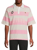 Striped Cotton Rugby Polo Shirt