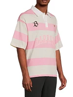 Striped Cotton Rugby Polo Shirt