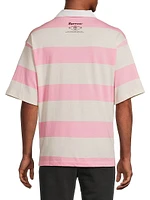 Striped Cotton Rugby Polo Shirt