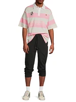 Striped Cotton Rugby Polo Shirt