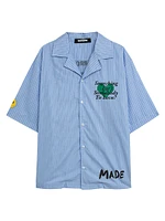 Popeline Graphic Cotton Camp Shirt