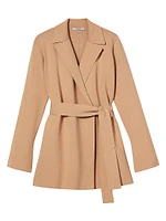 Merritt Wrap Jardigan Saddle - Stylish Blazer-Cardigan Hybrid