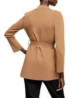 Merritt Wrap Jardigan Saddle - Stylish Blazer-Cardigan Hybrid