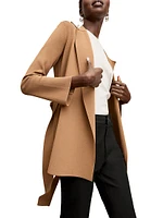 Merritt Wrap Jardigan Saddle - Stylish Blazer-Cardigan Hybrid