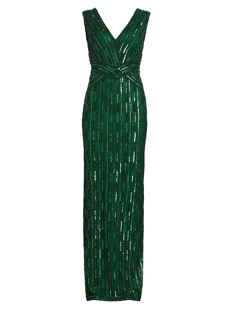 Embellished Tulle Gown