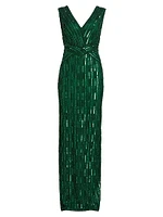 Embellished Tulle Gown