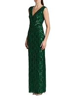 Embellished Tulle Gown