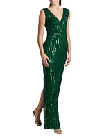 Embellished Tulle Gown