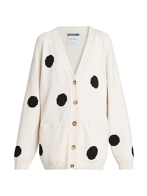 Polka Dot Relaxed Cardigan