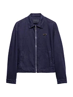 Old Denim Zipper Jacket