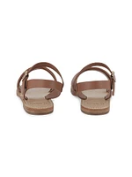 Little Girl's & Logo Leather Sandals