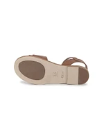 Little Girl's & Logo Leather Sandals