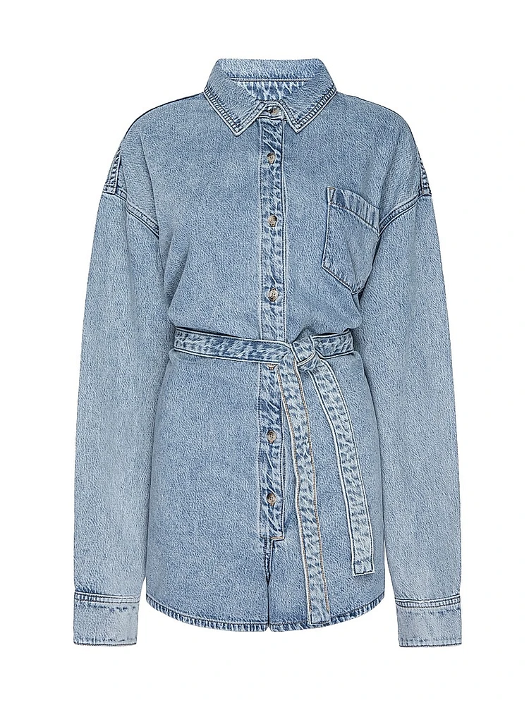Weightless Long-Sleeve Denim Romper